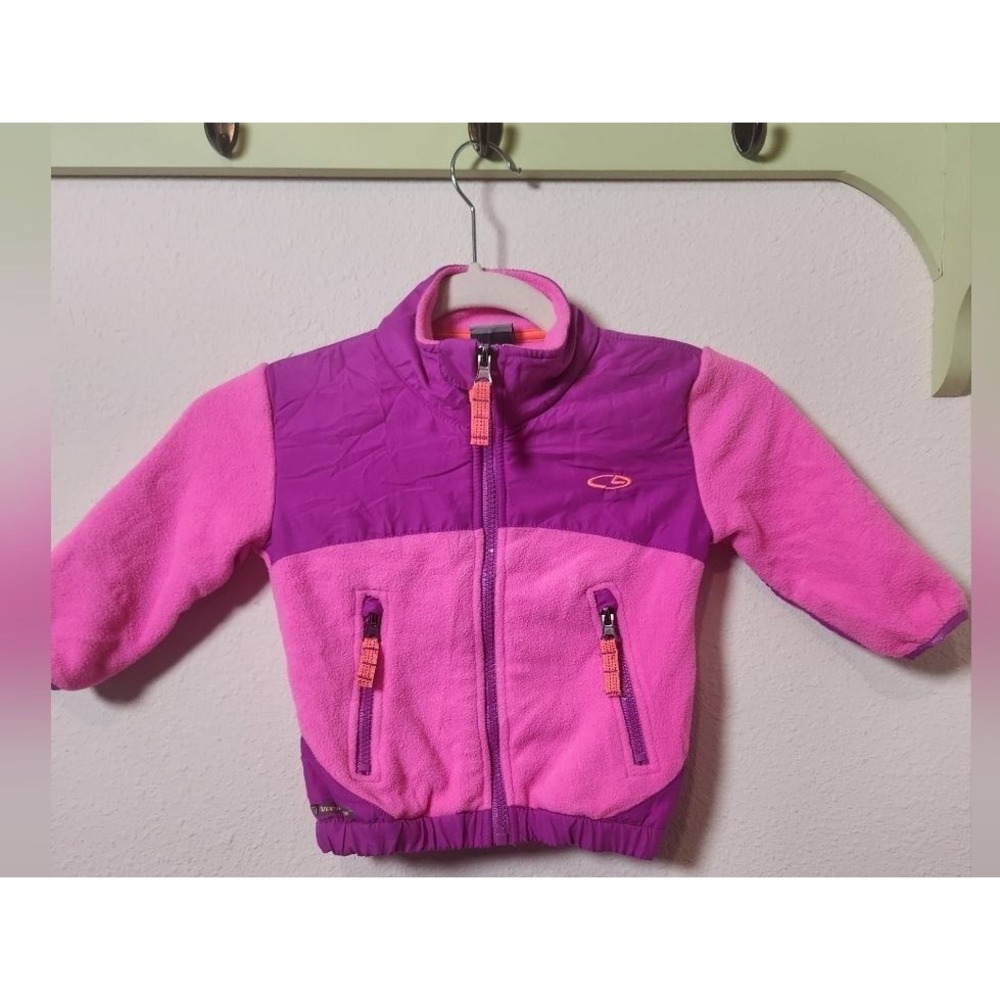 Champion C9 Venture Warm Pink Purple Girls 18M Color Block Fleece Zip Up Jacket